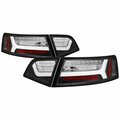 Spyder LED Tail Lights for 2009-2012 Audi A6, Black 5085160